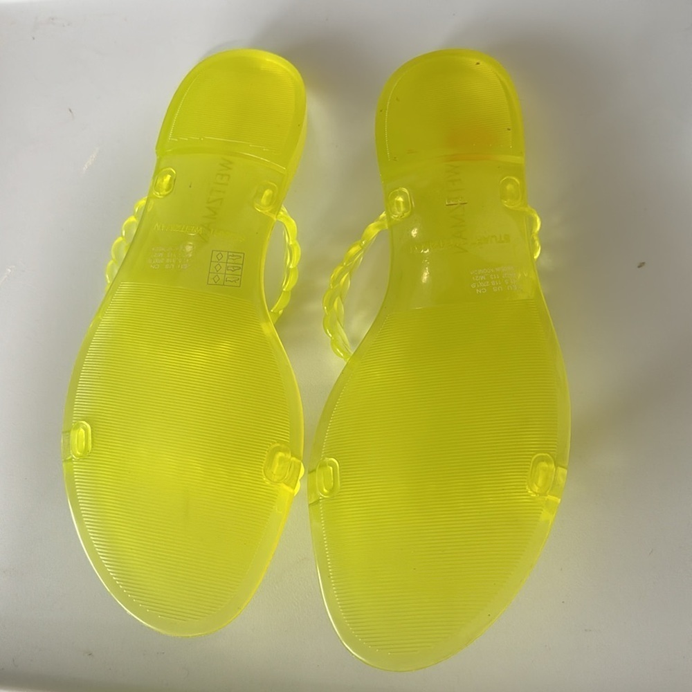 Stuart Weitzman braida sawyer neon braided sandals beach vacation - Picture 5 of 6